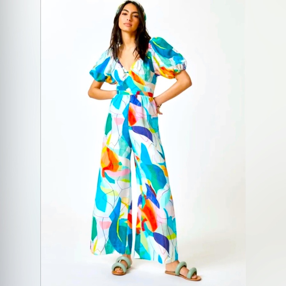 Anthropologie Ranna Gill Tie Back Jumpsuit Size XS